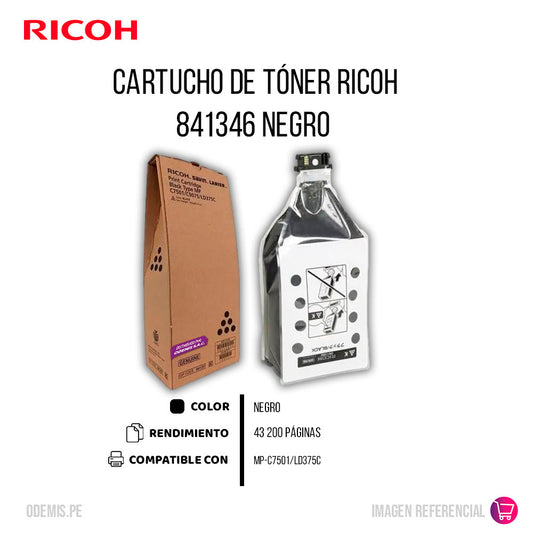 Toner Ricoh 841357 Black 43.200 Pág. C6501SP Original