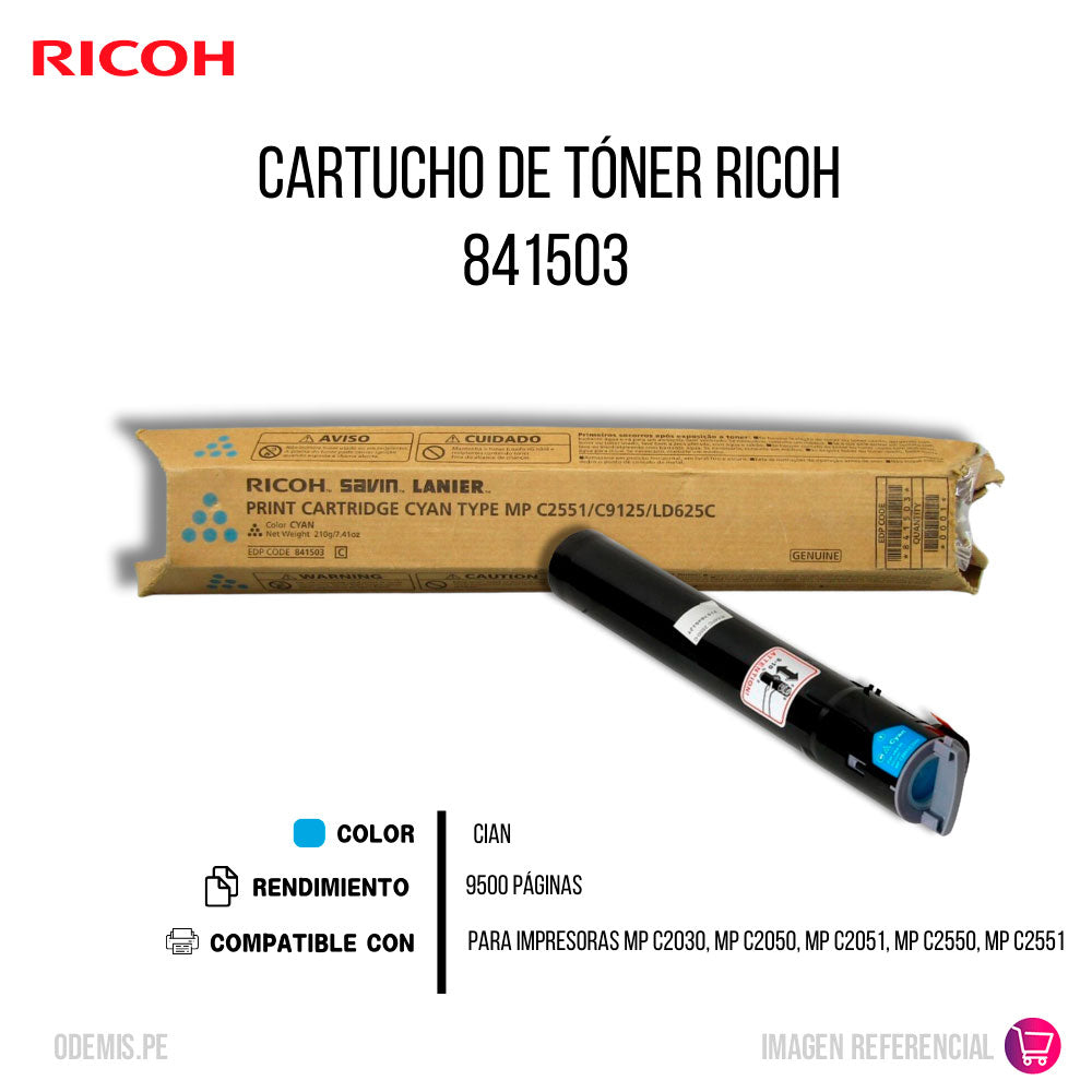 Toner Ricoh 841503 Cyan 9500 Pág. C2030 Original