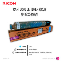 Toner Ricoh 841725 Cyan 10K Pág. C300 Original