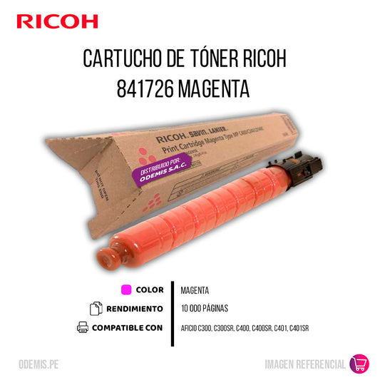 Toner Ricoh 841726 Magenta 10K Pág. C300 Original