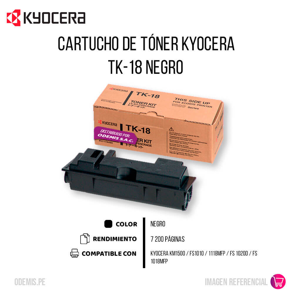Toner Kyocera Tk-18 Negro 7200 Pág. FS-1020D Original