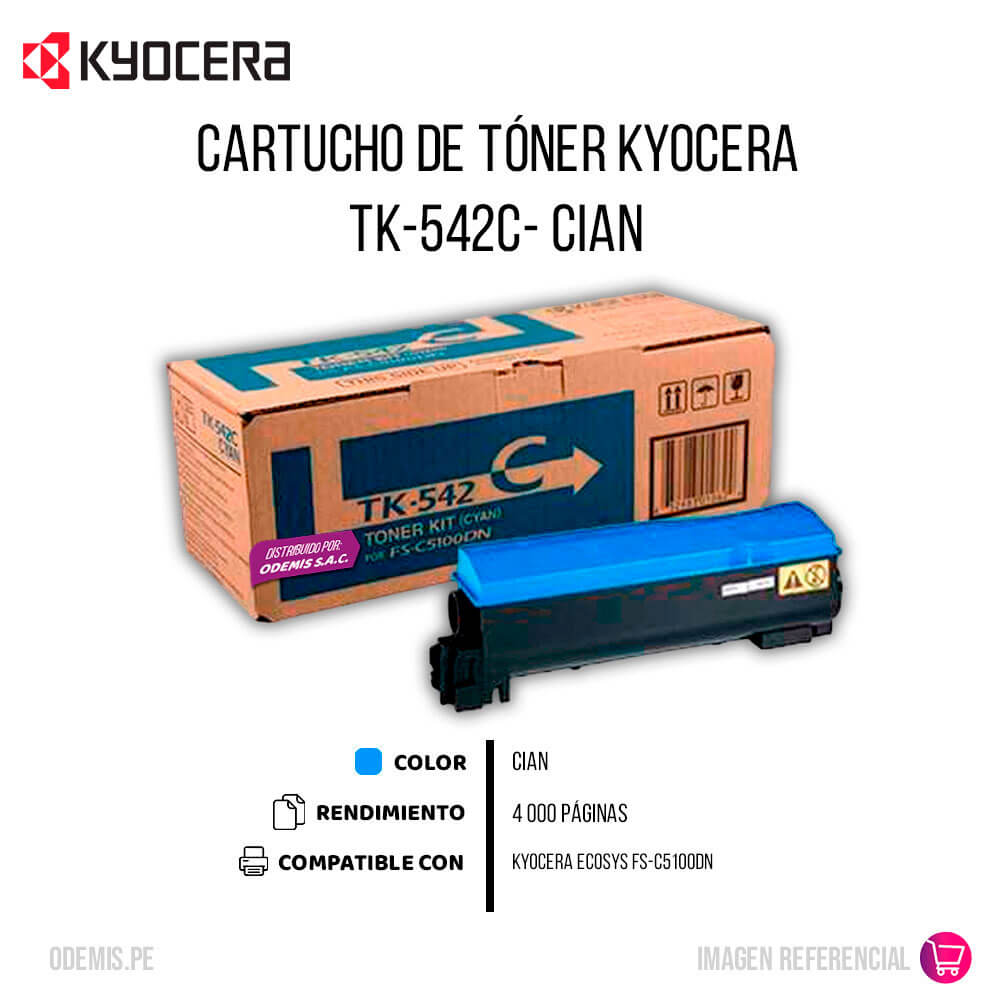 Toner Kyocera Tk-542C Cyan 4K Pág. Tk-542C Original