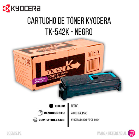 Toner Kyocera Tk-542K Negro 4K Pág. FS-C5100DN Original