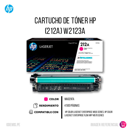 Toner Hp 212A Magenta W2123A 4500 Pág. M555dn Original