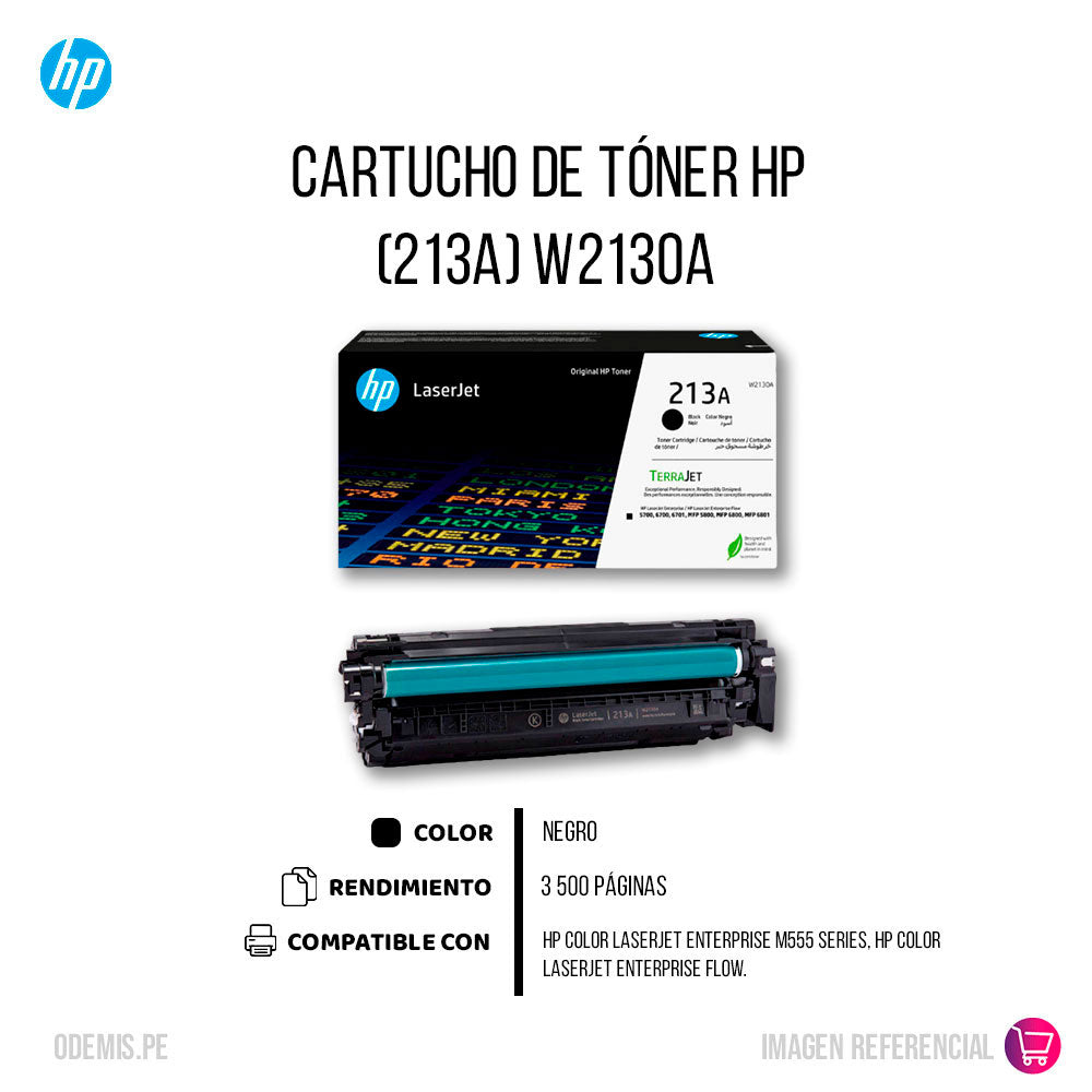 Toner Hp 213A Black W2130A 3500 Pág. 5700, 5800 Original
