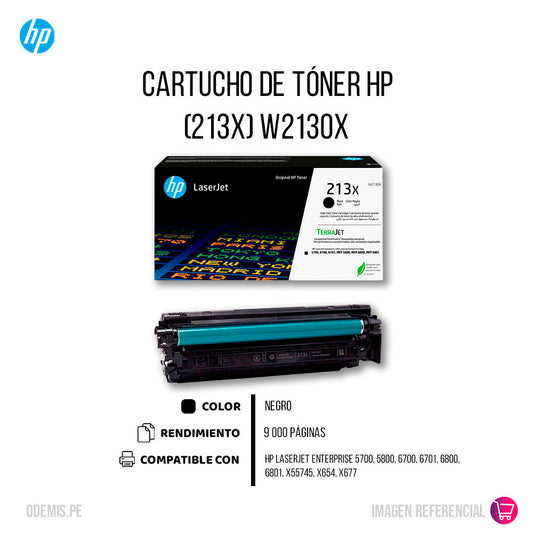 Toner Hp 213X Black W2130X 9K Pág. 5700, 5800 Original