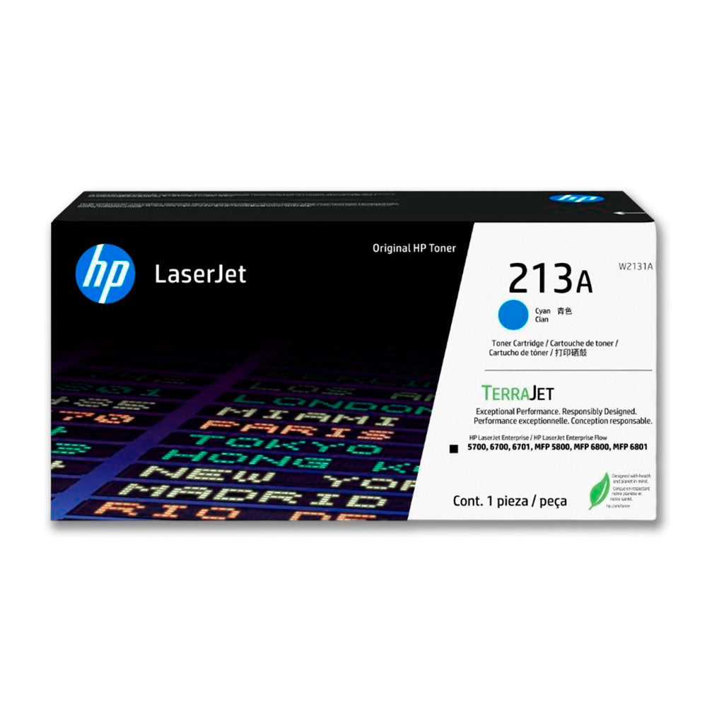 Toner Hp  213A Cyan W2131A 3K Pág. 5700, 5800 Original
