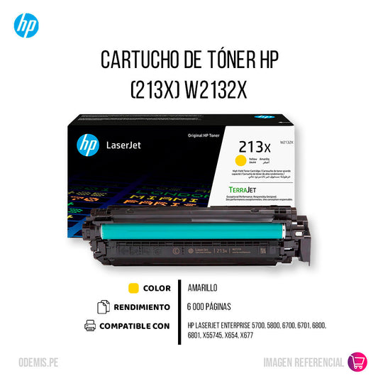 Toner Hp 213X Yellow W2132X 6K Pág. 5700, 5800 Original
