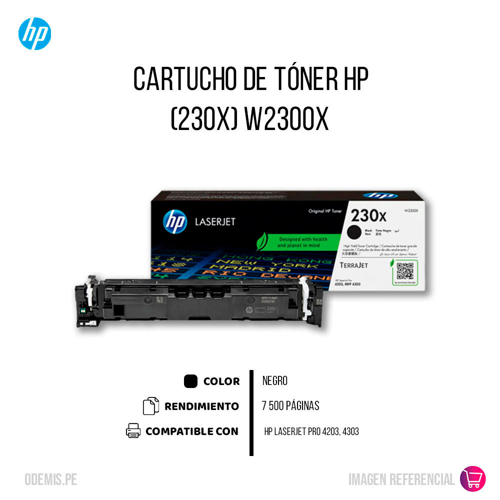 Toner Hp 230X Negro W2300X 7500 Pág. 4203 Original