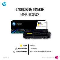 Toner Hp 414X Yellow W2022X 6K Pág. M454dw Original