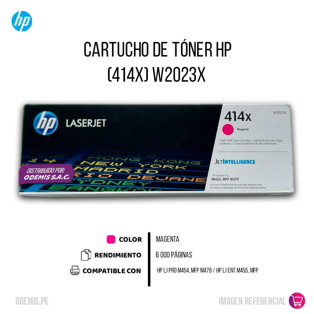 Toner Hp 414X Magenta W2023X 6K Pág. M454dw Original