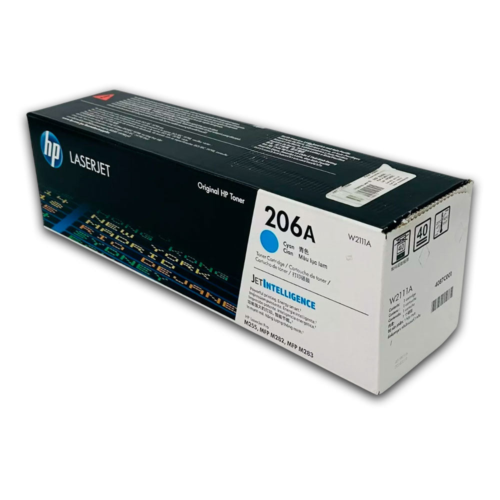 Toner Hp 206A Cyan W2111A 1250 Pág. M255, M282 Original