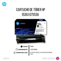Toner Hp 53A Black Q7553A 3K Pág. M2727 Original