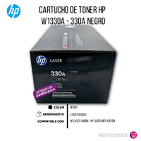 Toner Hp 330A Negro W1330A 5K Pág. 408DN Original