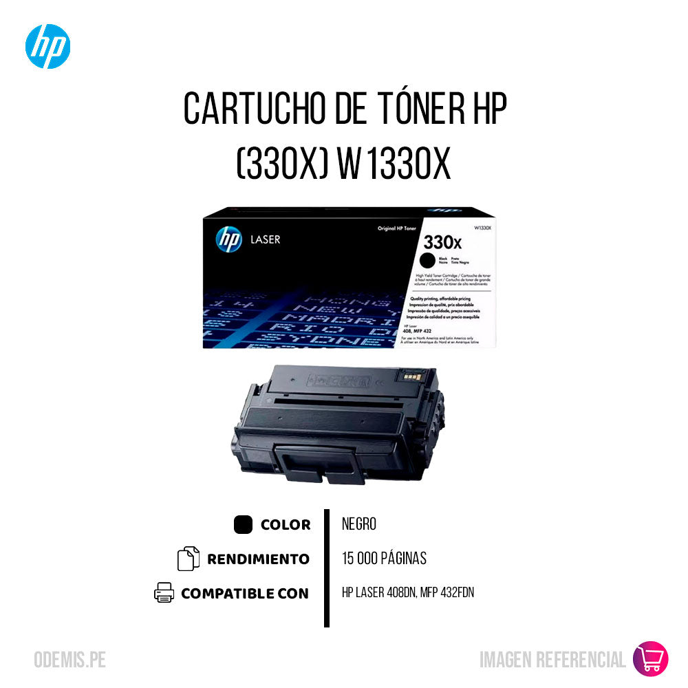 Tóner Hp 330X Negro W1330X 15K Pág. 408DN Original