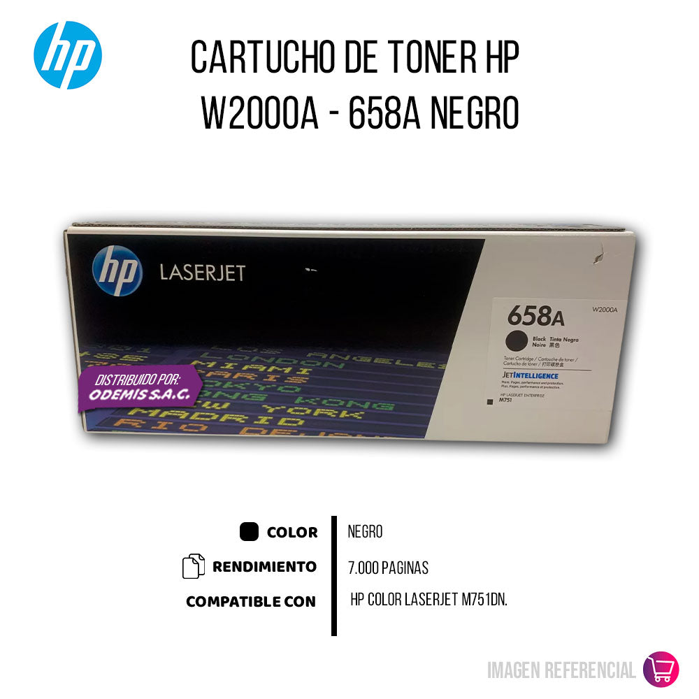 Toner Hp 658A Black W2000A 7K Pág. M751dn Original