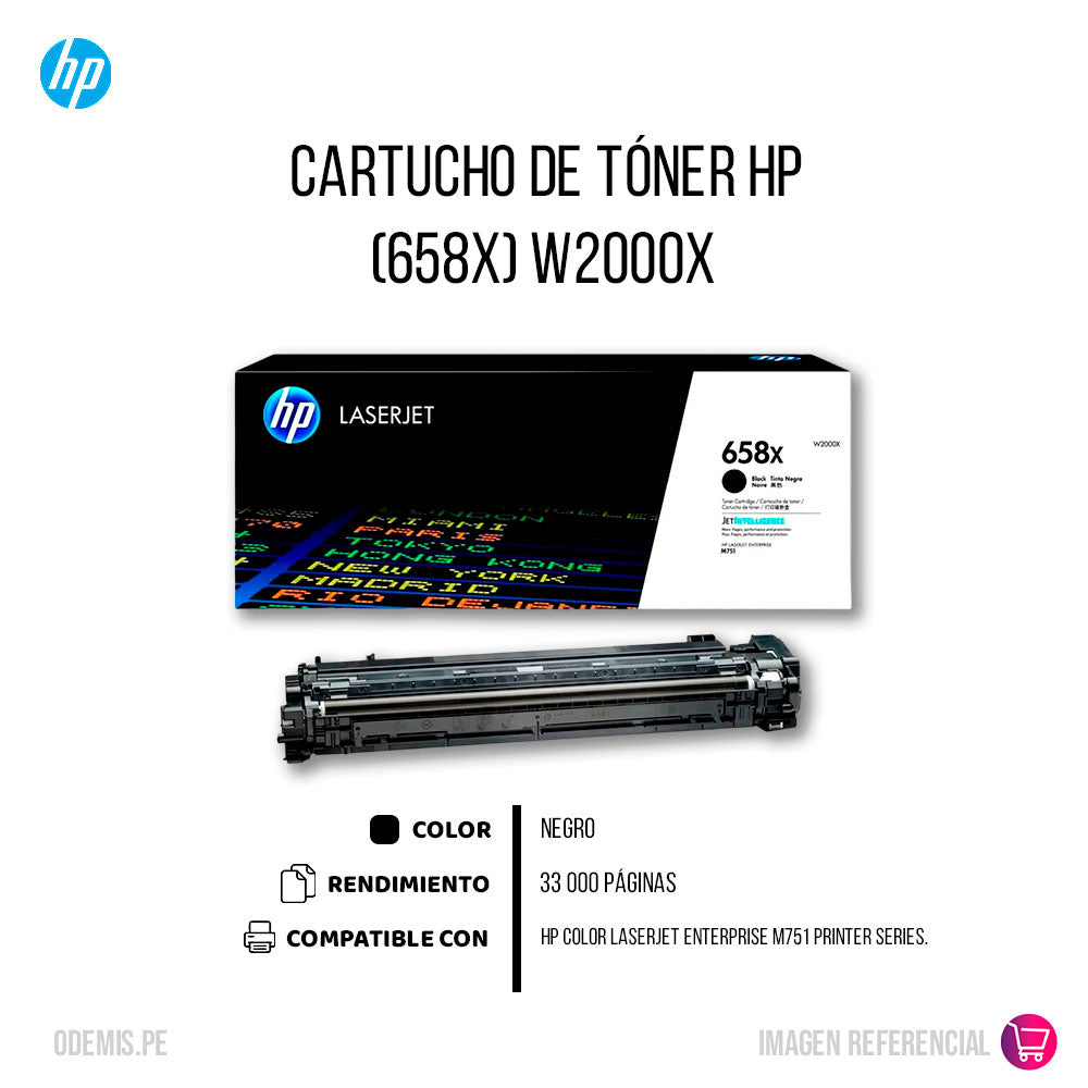 Toner Hp 658X Black W2000X 33K Pág. M751dn Original