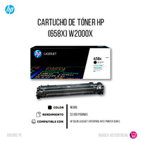 Toner Hp 658X Black W2000X 33K Pág. M751dn Original