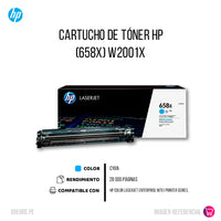 Toner Hp 658X Cyan W2001X 28K Pág. M751dn Original