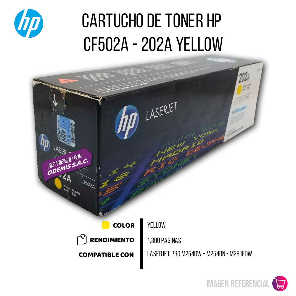 Toner Hp Cf502A (202A) Yellow Lj Pro M254 1.3 Kpgs