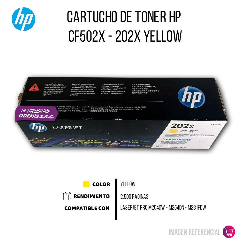 Toner Hp Cf502X (202X) Yellow Lj Pro M254 2.5 Kpgs