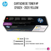 Toner Hp Cf502X (202X) Yellow Lj Pro M254 2.5 Kpgs