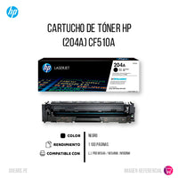 Toner Hp 204A Negro Cf510A 1,100 Pág. M180nw Original