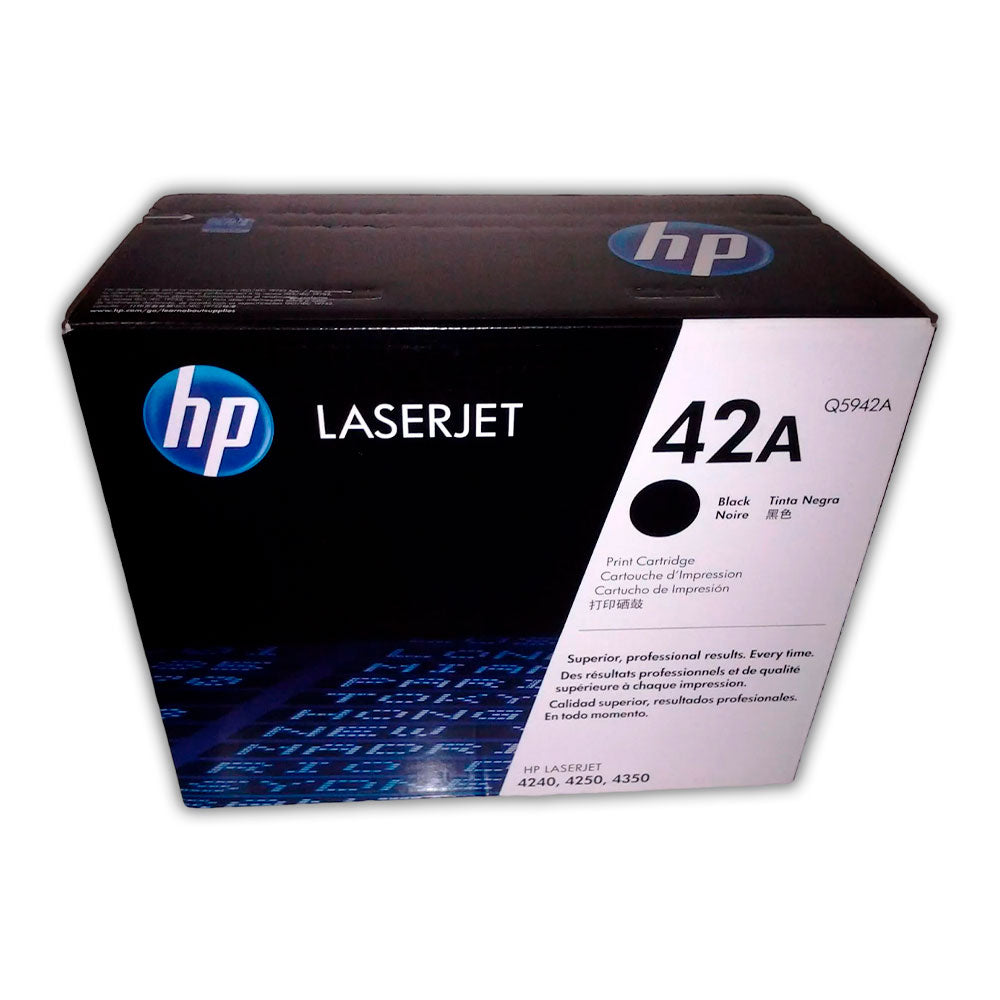 Toner Hp 42A Negro Q5942A 10K Pág. 4240n Original