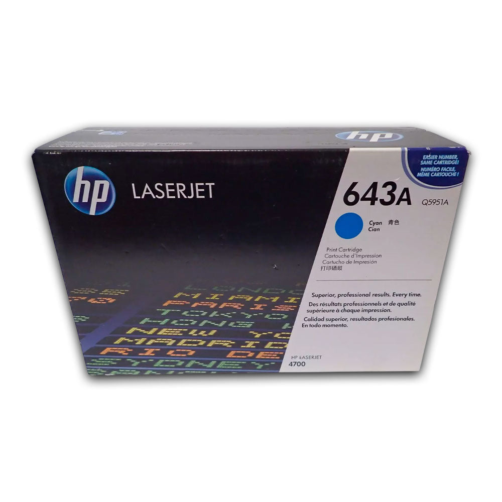 Toner Hp 643A Cyan Q5951A 10K Pág. 4700 Original
