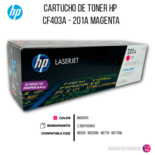 Toner Hp Cf403A (201A) Magenta Para Lj Pro M252