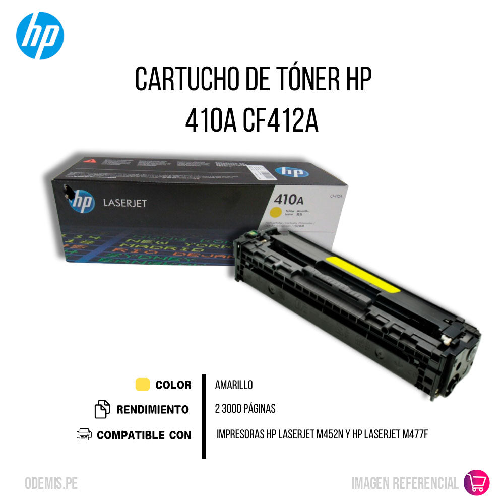 Toner Hp 410A Yellow Cf412A 23K Pág. M452n Original