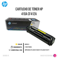 Toner Hp 410A Yellow Cf412A 23K Pág. M452n Original