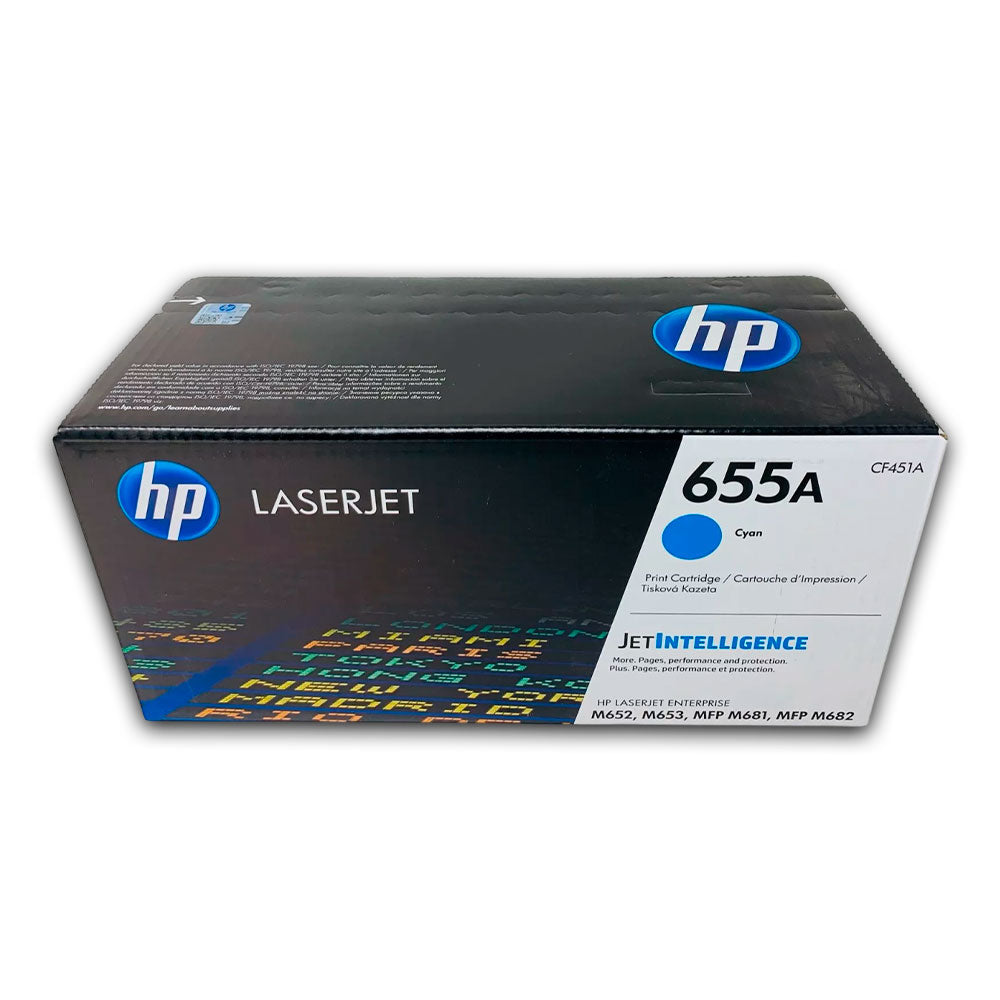 Toner Hp 655A Cyan Cf451A 10.5K Pág. M652dn Original