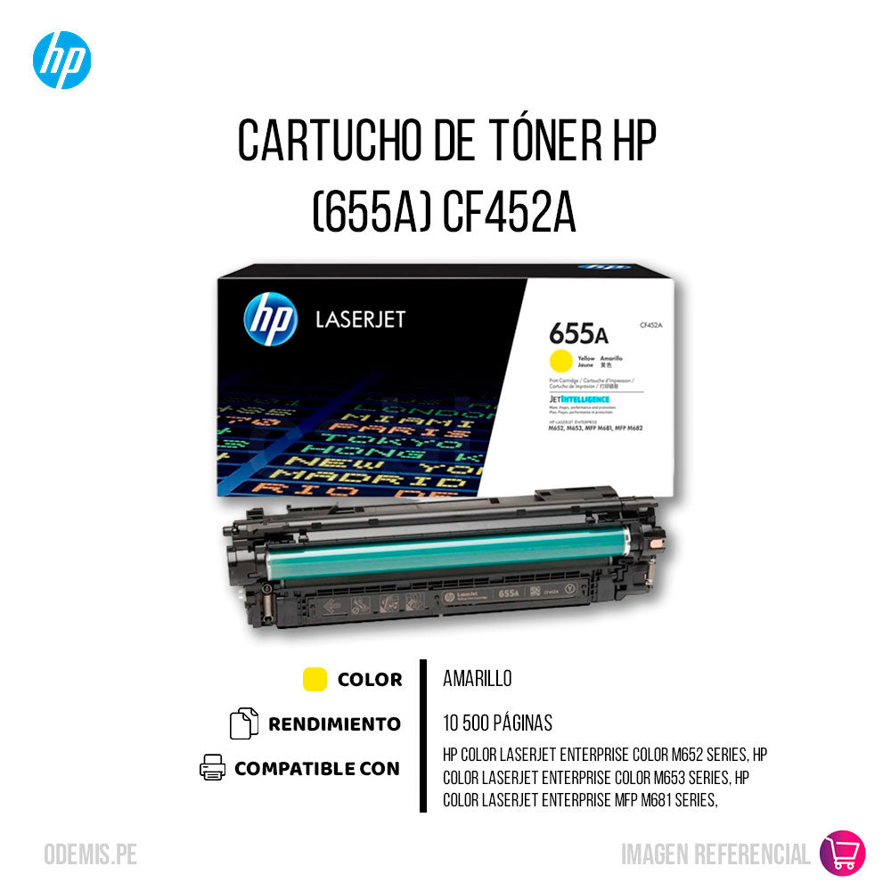 Toner Hp 655A Yellow Cf452A 10.5K Pág. M652dn Original