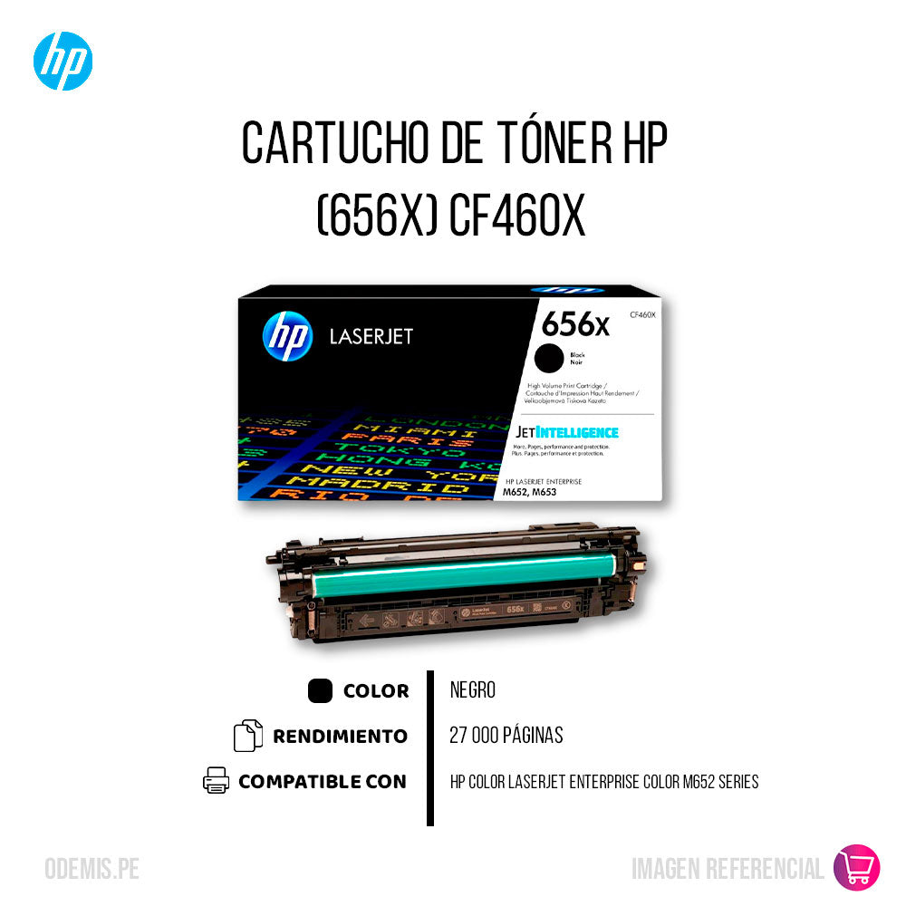 Toner Hp 656X Negro Cf460X 27.000 Pág. M652 Original