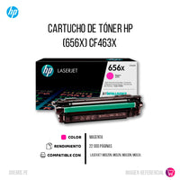 Toner Hp 656X Magenta Cf463X 22K Pág. M652dn Original