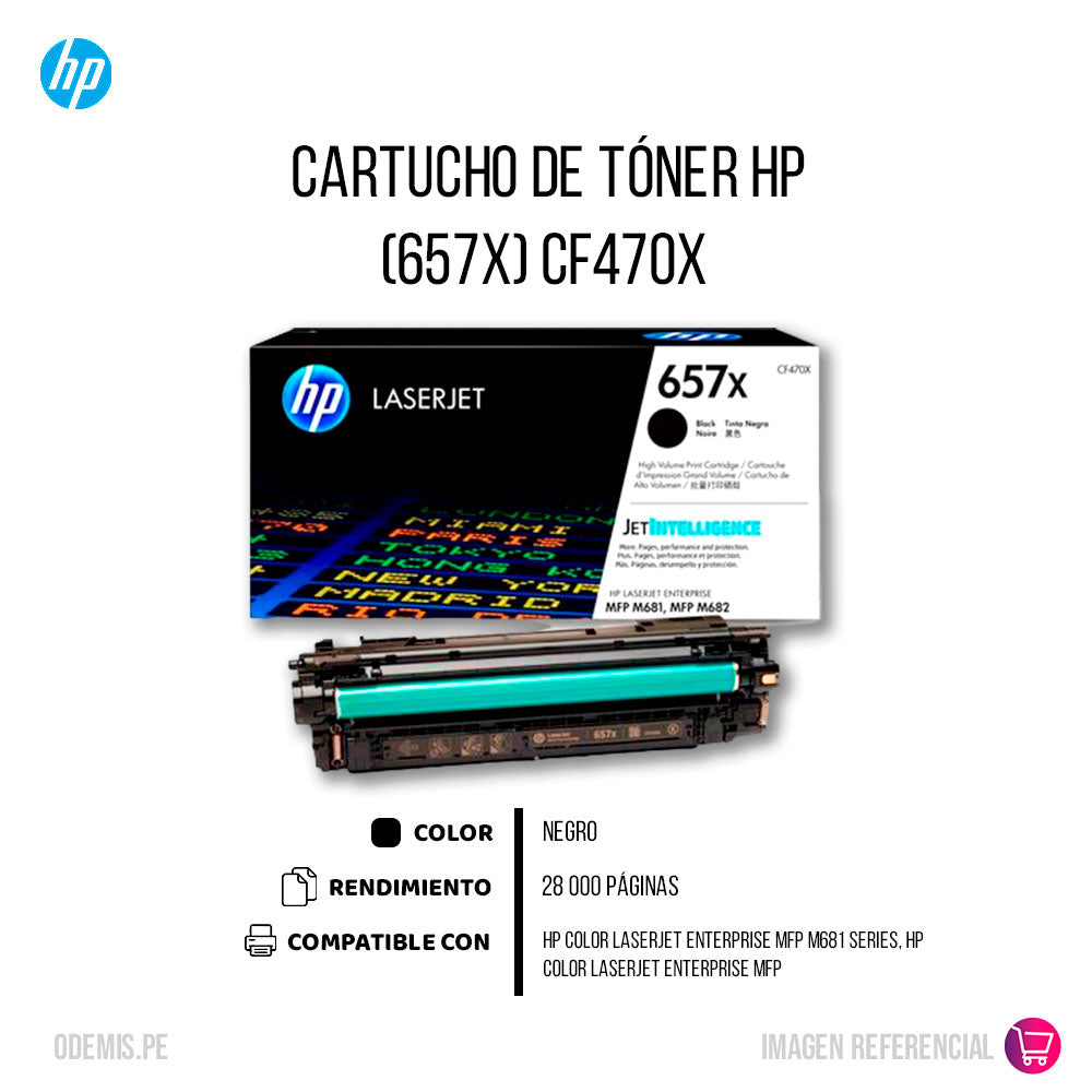 Toner Hp 657X Negro Cf470X 28K Pág. M681z Original