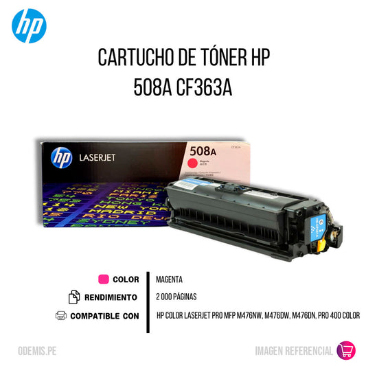 Toner Hp 508A Magenta Cf363A 5K Pág. M577dn Original
