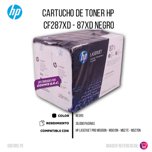 Toner Hp Cf287Xd (87X) Dual Pack
