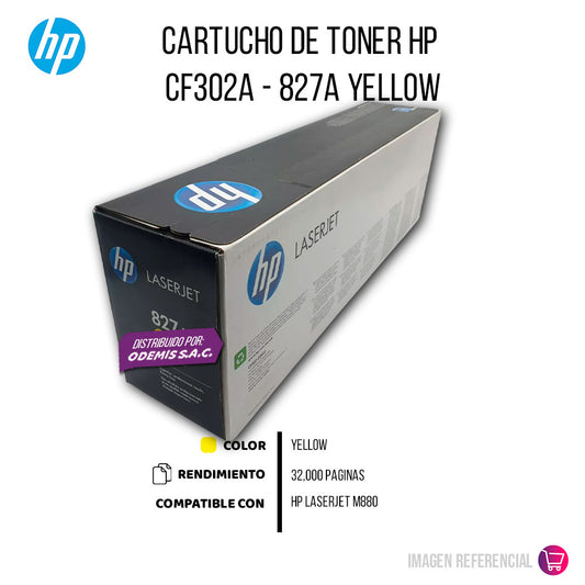 Toner Hp Cf302A (827A) L.J. Mfp M880Z Yellow