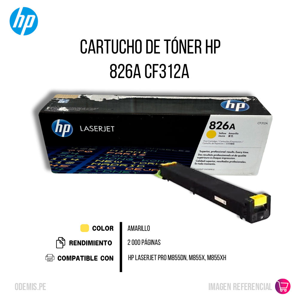Toner Hp 826A Yellow Cf312A 31,5K Pág. M855dn Original