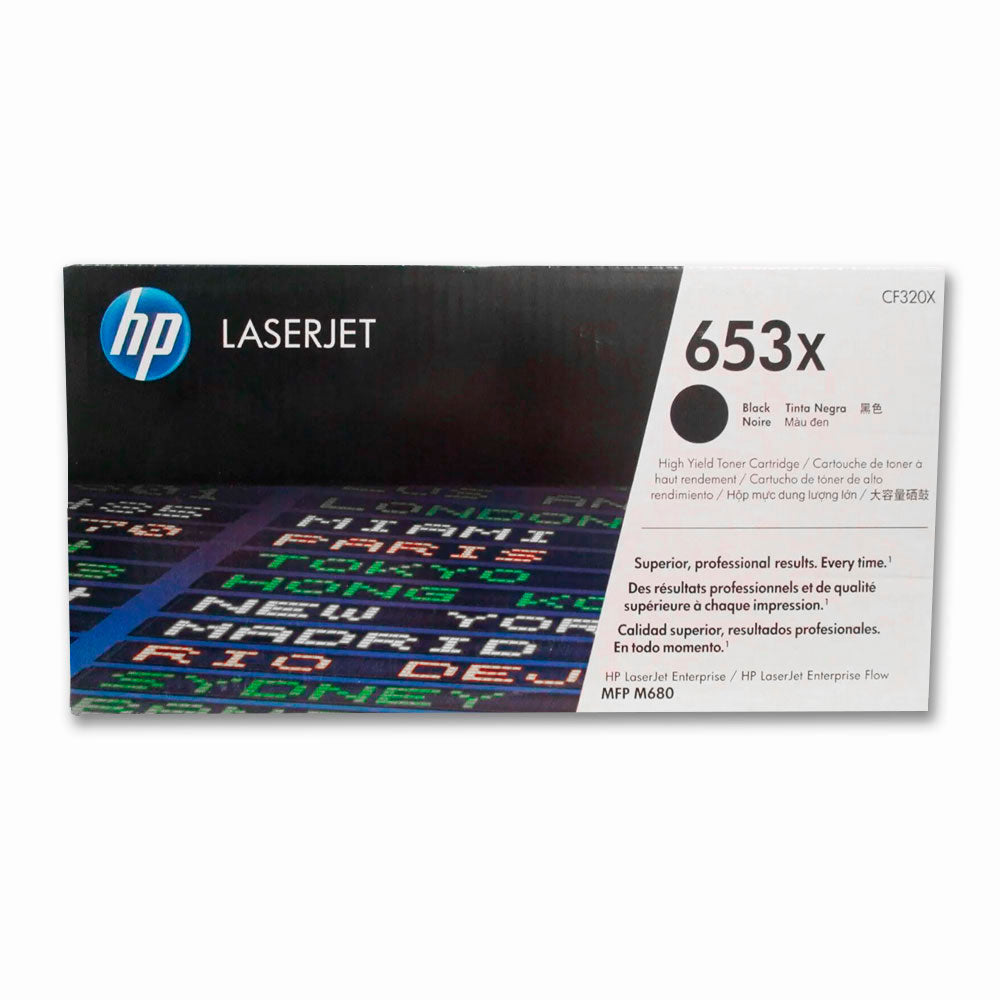 Toner Hp 653X Negro Cf320X 21K Pág. M651 Original