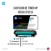 Toner Hp 653A Cyan Cf321A 16,5K Pág. M680dn Original