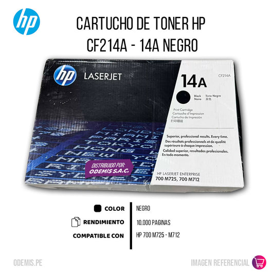 Toner Hp Cf214A (14A) L.J. Ent 700 Negro 10K Pg