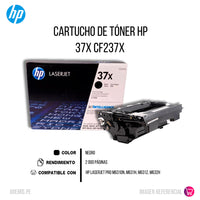 Toner Hp 37X Negro Cf237X 25,000 Pág. M631dn Original