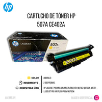 Toner Hp 507A Yellow Ce402A 6K Pág. M551dn Original