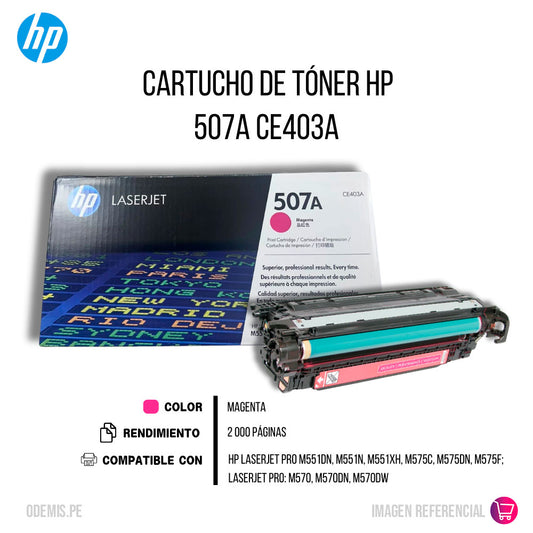 Toner Hp 507A Magenta Ce403A 6K Pág. M551dn Original