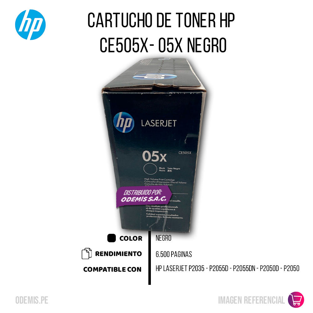 Toner Hp 05X Negro Ce505X 6,500 Pág. P2030 Original