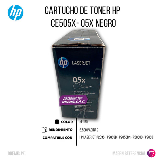 Toner Hp 05X Negro Ce505X 6,500 Pág. P2030 Original