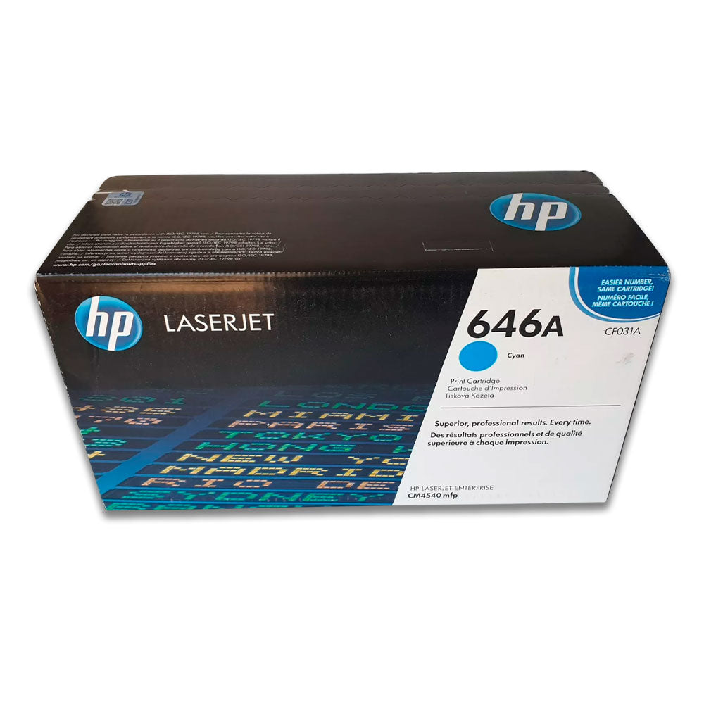 Toner Hp 646A Cyan CF031A 12.5K Pág. CM4540 Original